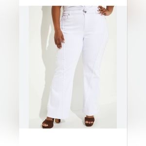 Midrise Frayed Flare Sz. 22 Jeans